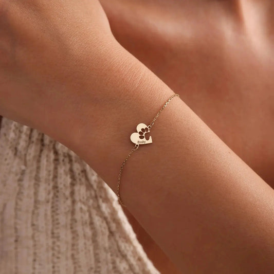 Personalized Bracelet with Side Initials (Copy)  NostalgiaJewels