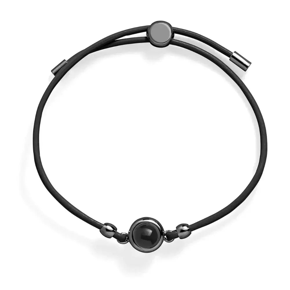 Custom Leather Photo Bracelet NostalgiaJewels