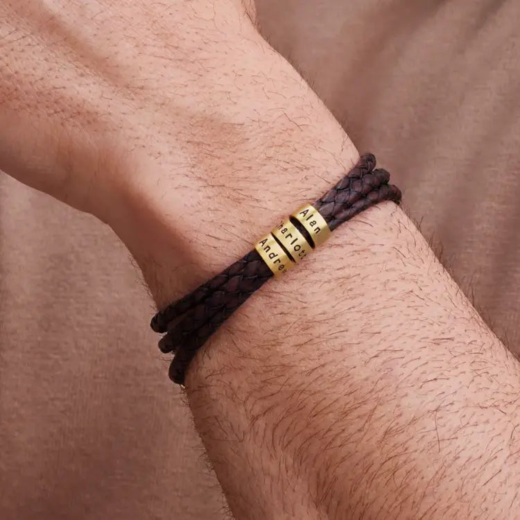 For Him | Custom Name Bead Bracelet NostalgiaJewels