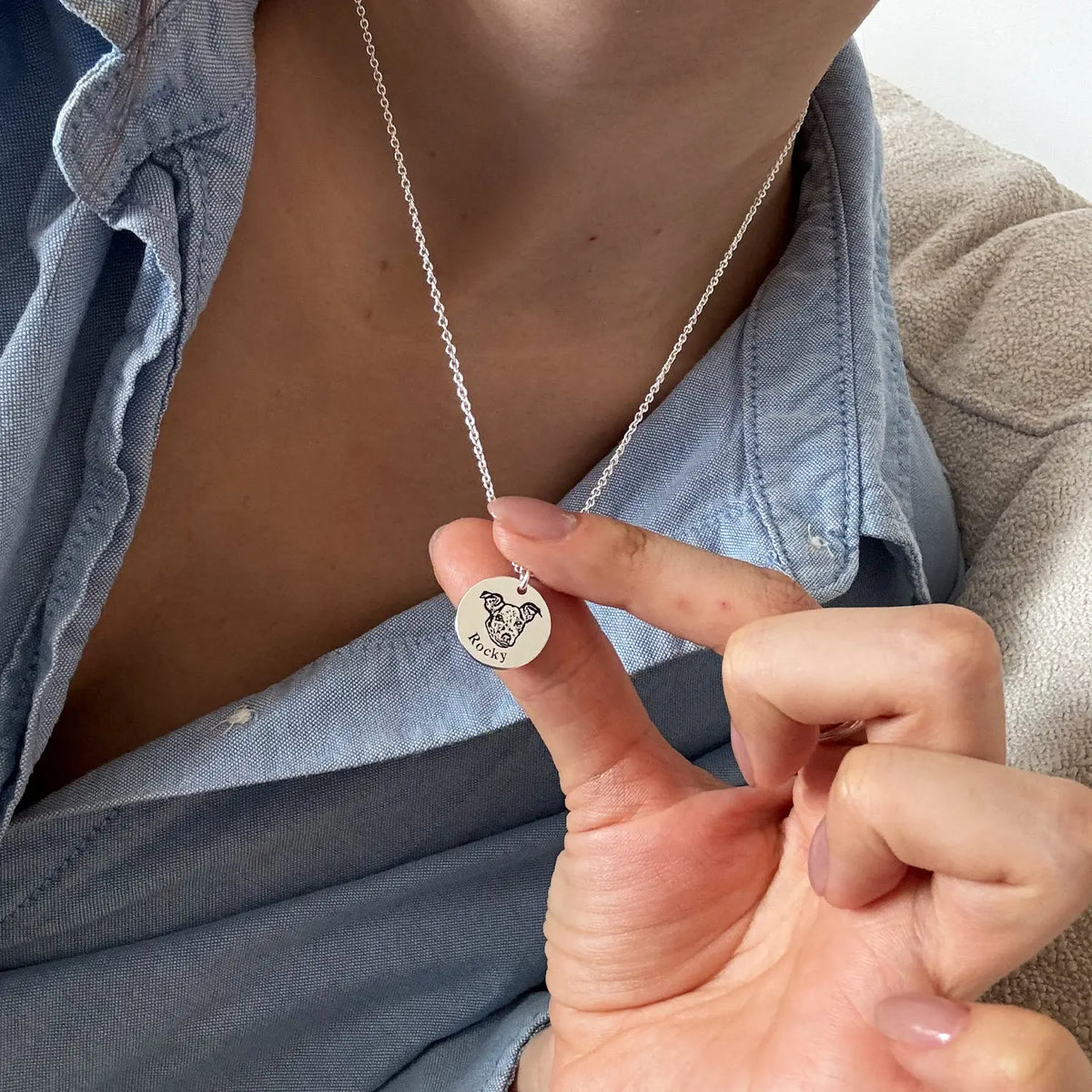 Custom Pet Face Necklace  NostalgiaJewels