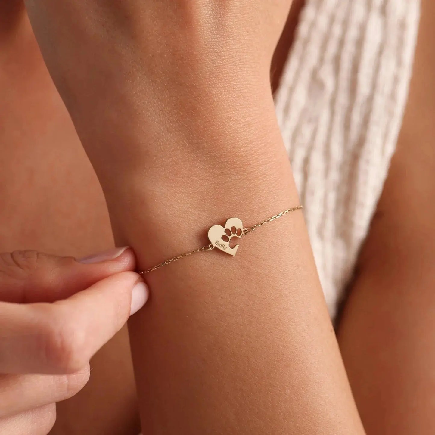 Personalized Bracelet with Side Initials (Copy)  NostalgiaJewels