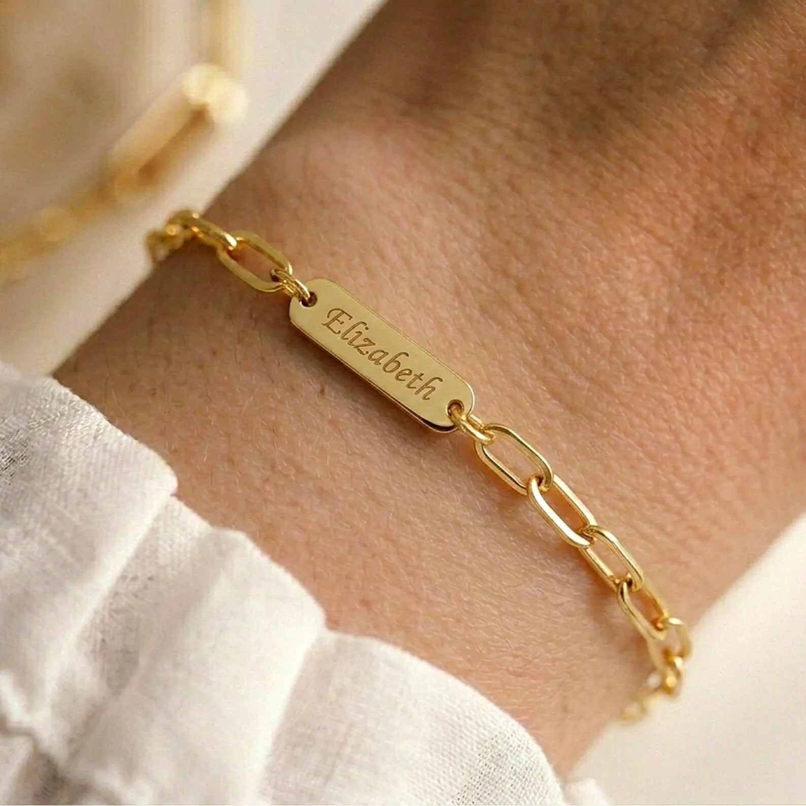 Personalized bracelet with engravings - Oro / 4