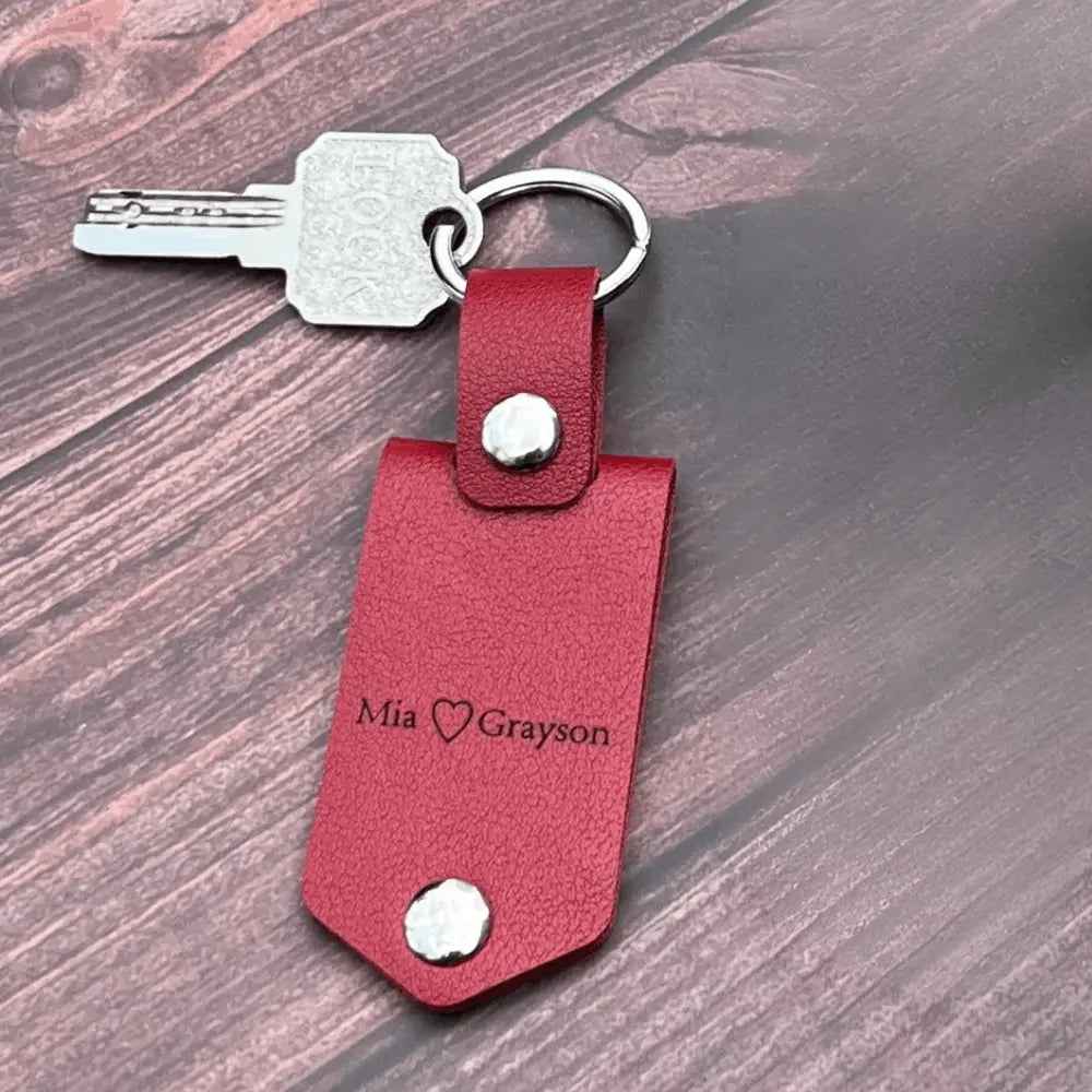 Custom Leather Photo Keyring  NostalgiaJewels