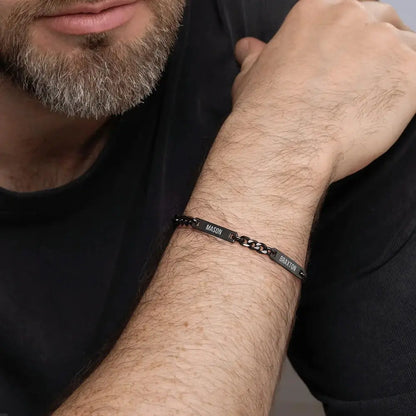 For Him | Custom Name Bar Bracelet  NostalgiaJewels