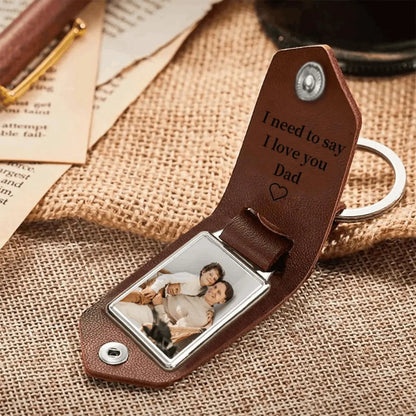 Custom Leather Photo Keyring  NostalgiaJewels