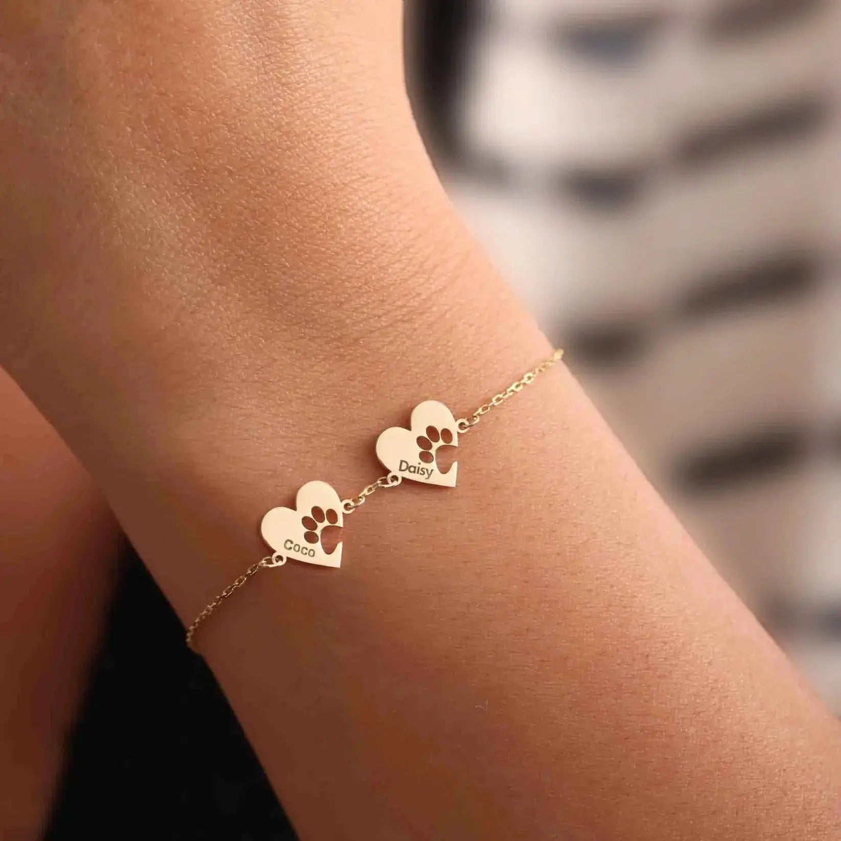 Personalized Bracelet with Side Initials (Copy)  NostalgiaJewels