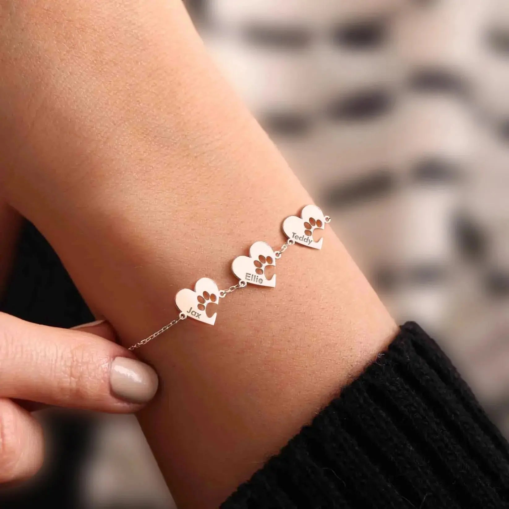 Personalized Bracelet with Side Initials (Copy)  NostalgiaJewels