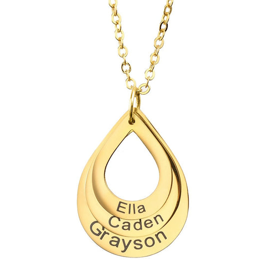 Personalized Drop Necklace with Names