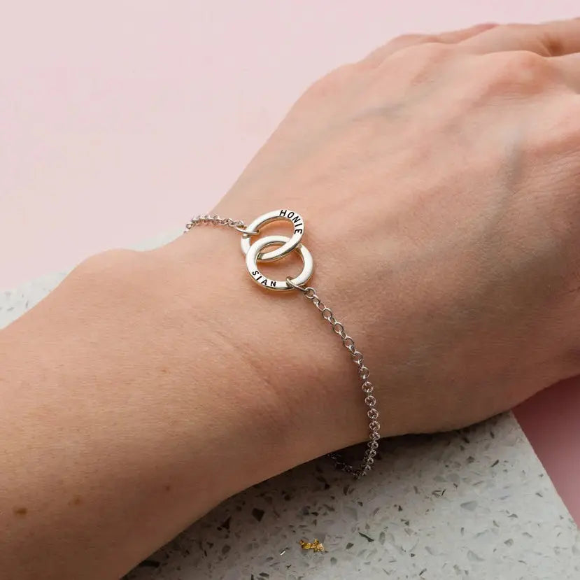 Custom Ring Name Bracelet  NostalgiaJewels