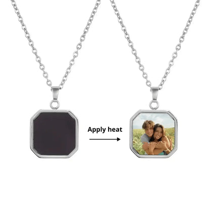 Personalized Secret Photo Necklace - Gold