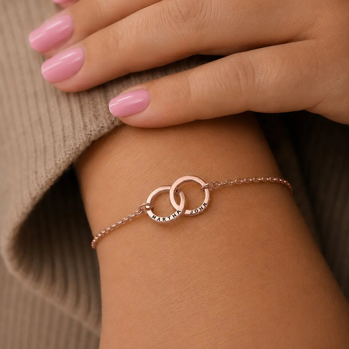 Custom Ring Name Bracelet  NostalgiaJewels