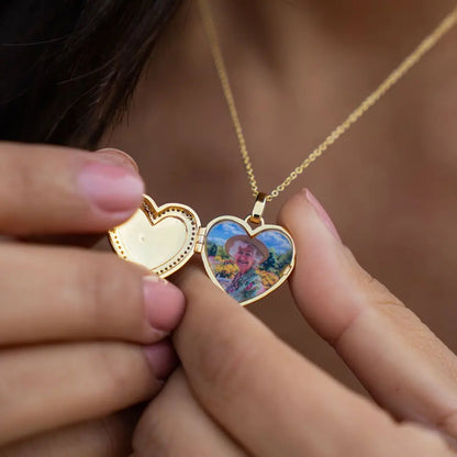Custom Photo Heart Locket Necklace  NostalgiaJewels