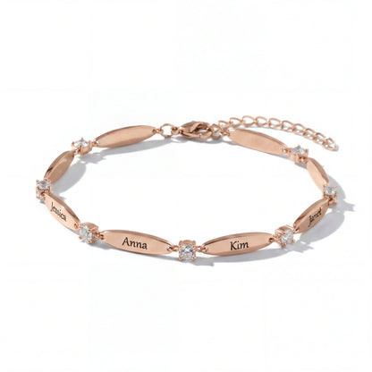 Personalized bracelet with engraving - Rosé Gold 18K