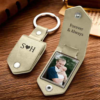Custom Leather Photo Keyring  NostalgiaJewels