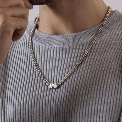 For Him | Custom Name Bead Necklace  NostalgiaJewels