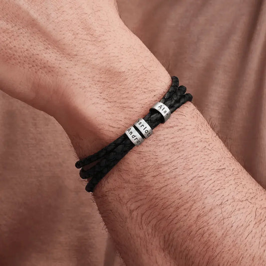 For Him | Custom Name Bead Bracelet  NostalgiaJewels