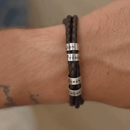 For Him | Custom Name Bead Bracelet  NostalgiaJewels