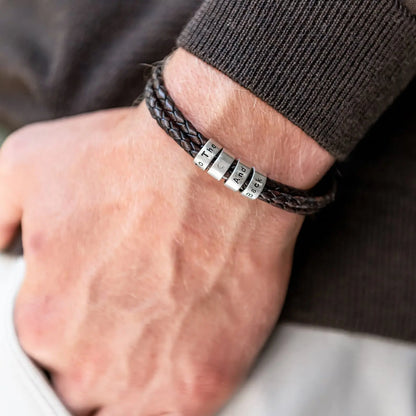 For Him | Custom Name Bead Bracelet  NostalgiaJewels