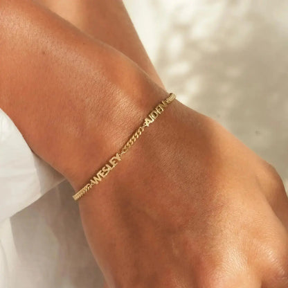 Custom Name Bracelet - Rose Gold / 5