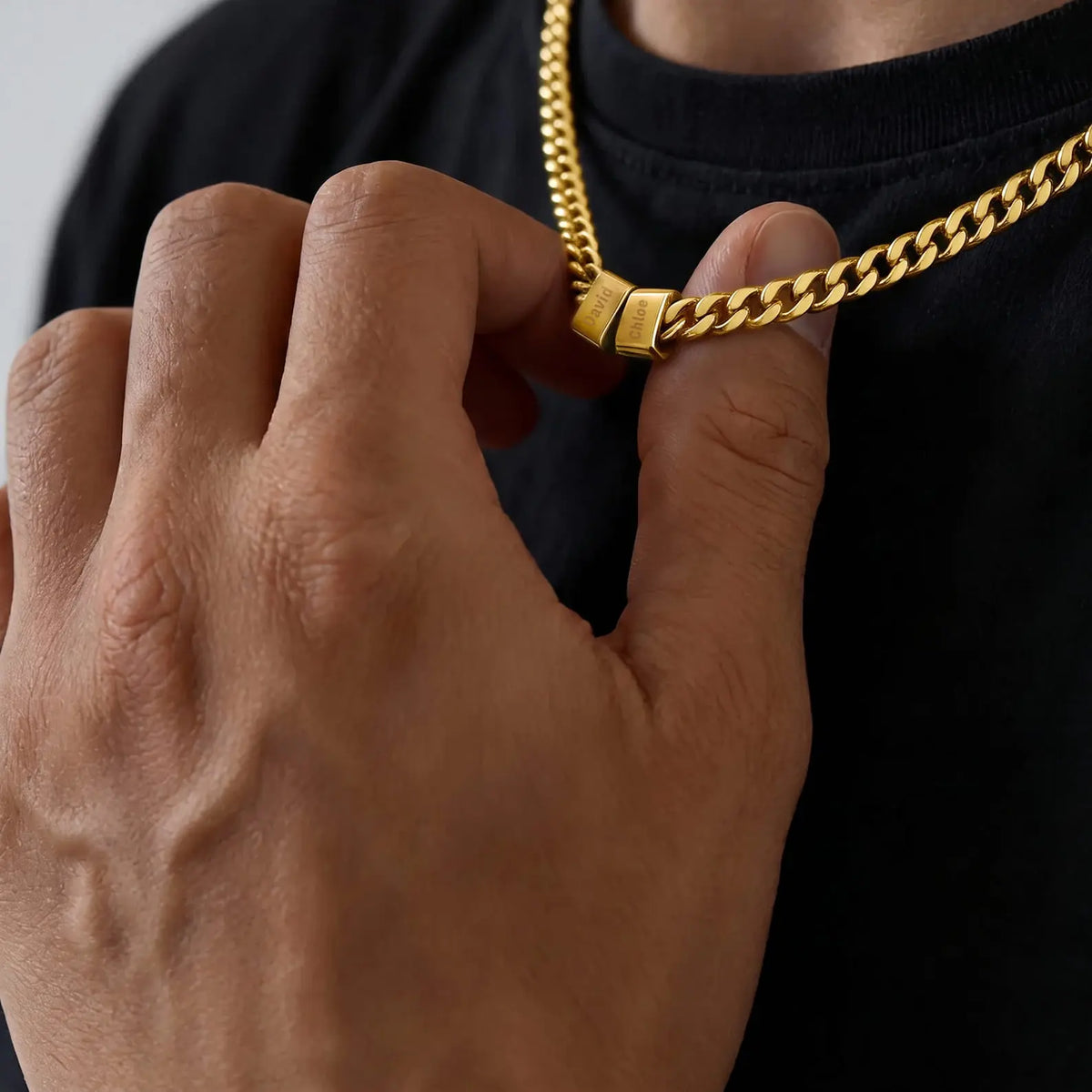 For Him | Custom Name Bead Necklace  NostalgiaJewels