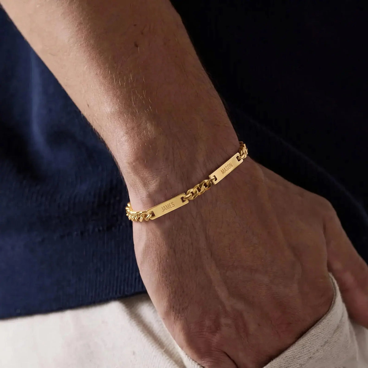 For Him | Custom Name Bar Bracelet  NostalgiaJewels