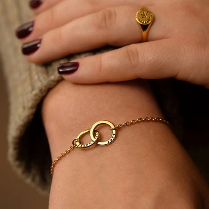 Custom Ring Name Bracelet  NostalgiaJewels